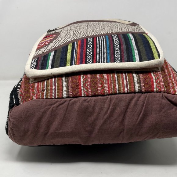 Unisex Himalayan Pure Hemp Large Multi Pocket Backpack with Laptop sleeve main image 5